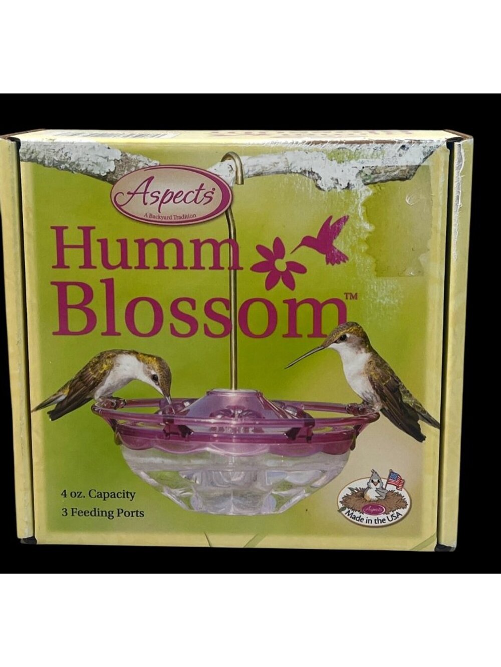 Aspects Humm Blossom Hummingbird Feeder With 4 Oz Capacity & 3 Feeding Ports  Ma